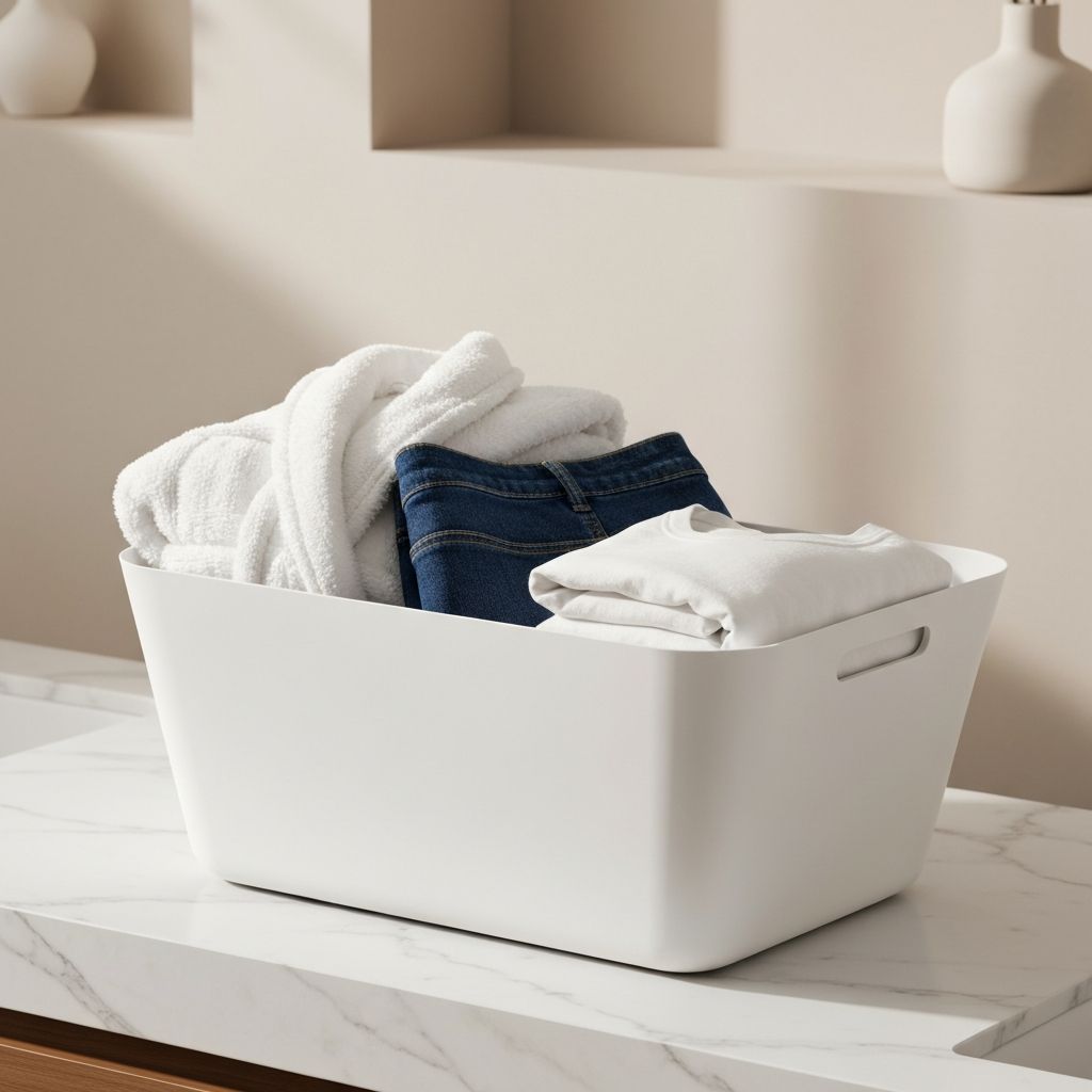 깨끗하게 정돈된 세탁물